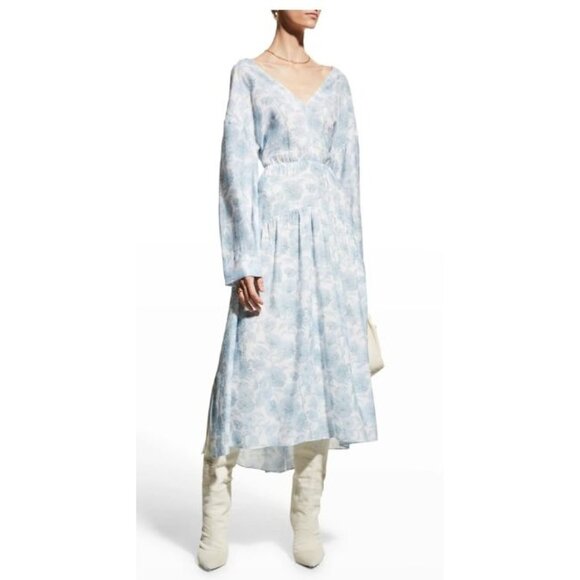 Vince Dahlia Long-Sleeve Double‎ V-Neck Dress- Sz. XL - Picture 10 of 11